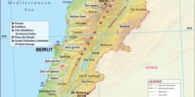Mapa da antiga Líbano