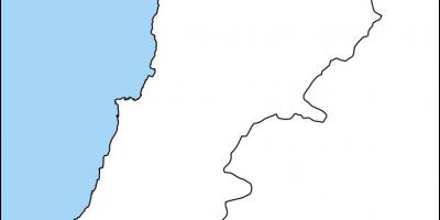 Mapa em branco do Líbano