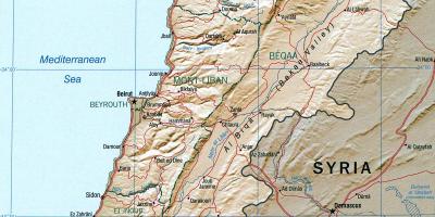Mapa do Líbano geografia