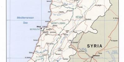 Mapa do Líbano escola