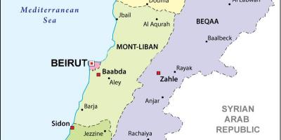 Mapa político do Líbano