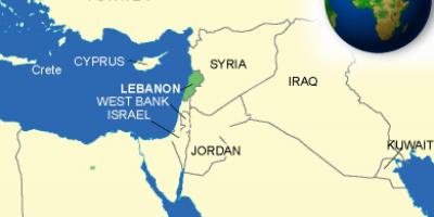 Líbano no mapa